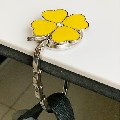 Modischer Handtaschenhaken mit vierblättrigem Kleeblatt, tragbar