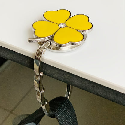 Modischer Handtaschenhaken mit vierblättrigem Kleeblatt, tragbar