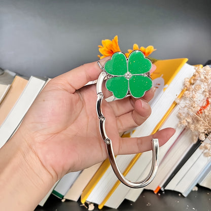 Modischer Handtaschenhaken mit vierblättrigem Kleeblatt, tragbar