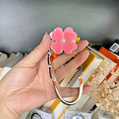 Modischer Handtaschenhaken mit vierblättrigem Kleeblatt, tragbar